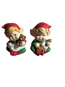 Weihnachtselfen Elfenpaar Homco 70er Jahre Vintage Figurenset - Bild 1 von 10