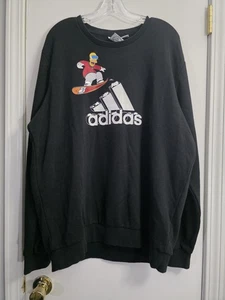 Adidas The Simpsons Sweatshirt Mens XL Black Homer Duff Snowboard GS6311 - Picture 1 of 19