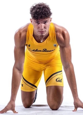 Pantalones cortos de compresión Under Armour de spandex para hombre Cal Bears amarillo 3XL Foto 1 de 3