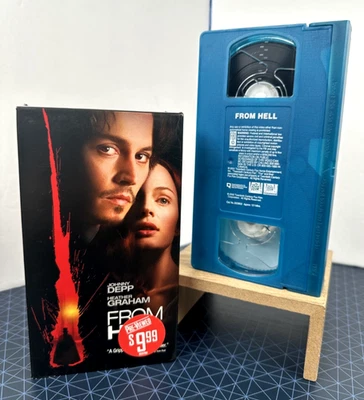 From Hell (VHS, 2002, Fox) Johnny Depp Graham, Horror, Blockbuster Blue Tape! - Image 1 of 4
