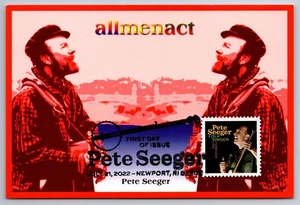 #5708 Pete Seeger FDC Maxi Card - Picture 1 of 2