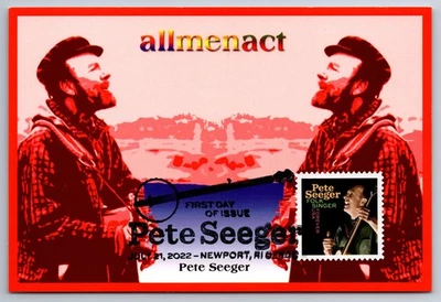 #5708 Pete Seeger FDC Maxi Card - Image 1 of 2