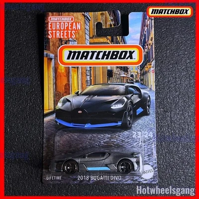 Matchbox Bugatti Divo 2018 Black Model Matchbox European Streets 2024 Super Car - Image 1 of 4