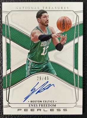 2021-22 Panini National Treasure Enes Freedom On Card Auto Boston Celtics 29/49 - Image 1 of 2