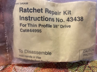 Ratchet Repair Kit No. 43438 ￼ FOR THIN PROFILE 3/8 DRIVE. - Image 1 of 3