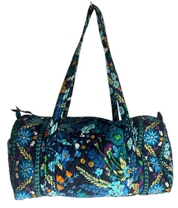 Vera Bradley Midnight Blues Duffle Travel Weekender Bag In Excellent Condition - Picture 1 of 6