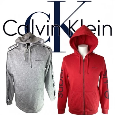 批量 2 件 Calvin Klein 牛仔裤 连帽运动衫 运动服 套衫 男式 大号 — 第 1/4 张图片