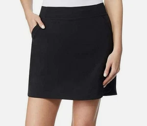 32 Degrees Cool Black Athletic Stretch Skort Skirt Built-in Shorts Pockets XL - Picture 1 of 7