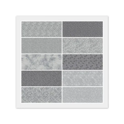 GRAY 100% Quilting Cotton Fabric - 10 FAT QUARTERS or 20 Strip JELLY ROLL - Image 1 of 4