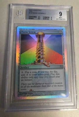 Mana Screw FOIL BGS 9 Unhinged Mint Artifact Uncommon MAGIC THE GATHERING MTG - Image 1 of 4