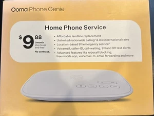 Ooma Phone Genie VoIP Home Phone Service - White (100-0474-100) - Afbeelding 1 van 2