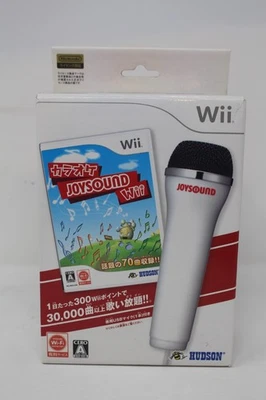 Karaoke Joysound Wii w/ USB Microphone Nintendo Hudson Japanese Region Lock Game - Image 1 of 4