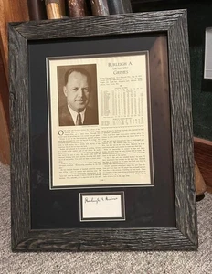 Burleigh Grimes Chicago Cubs Hall of Fame 1933 Who's Who BEAUTIFULLY FRAMED! - Picture 1 of 4