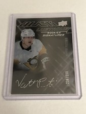 2022-23 UD SPx Valtteri  Puustinen Black Lustrous Rookies Signatures /299 Auto