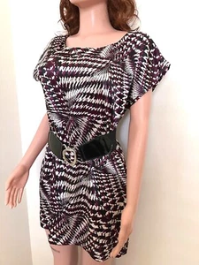 Summer Shirt Dress Short Sleeve Satin Dress or Fashion Top By Apt 9- Size: L/XL - Picture 1 of 8