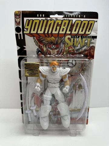 1997 Rob Liefeld's Youngblood Team Leader SHAFT action Figure Rare White Variant Cover
