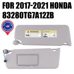 Sun Visor Assembly w/ Mirror Gray Left Driver Side for Honda Pilot 2017-2021 New - Picture 1 of 12