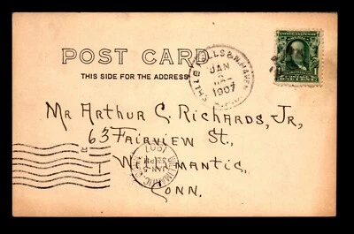 1907 SHLLB Falls & N Haven RPO / Bridge View PPC - L19121 - Image 1 of 2