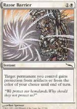 RAZOR BARRIER FOIL Mirrodin MTG Magic the Gathering Cards DJMagic
