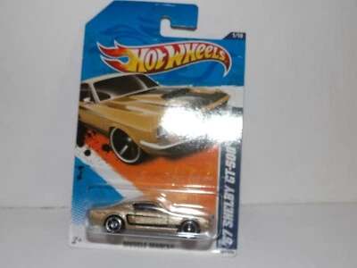 Hot Wheels 2011 Series #101 67 Shelby GT500 lt gold ERROR no chrome frt MC5spk's - Image 1 of 4