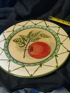Culinary Arts Studio Collection 10 1/2" Teller Apfel handbemalt Top Zustand! - Bild 1 von 5