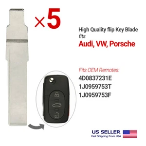 5x High Security Flip Remote Key Blade For Audi VW Porsche HU66 HU-HAAC2 - Picture 1 of 2