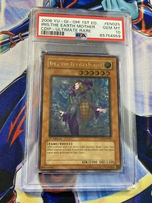 Yugioh PSA 10 Iris, The Earth Mother CDIP-EN025 1st Edition Ultimate Rare - Image 1 of 3