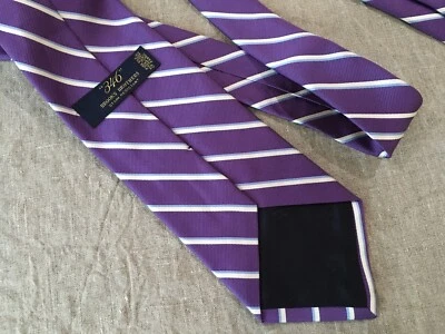 Corbatas Brooks Brothers 346 resistentes violeta púrpura azul a rayas seda usadas en excelente estado Foto 1 de 4