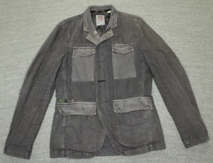 Triple Five Soul Vintage Jacket Mens Small Gray Canvas Button Up Long Sleeve 555 - Picture 1 of 24