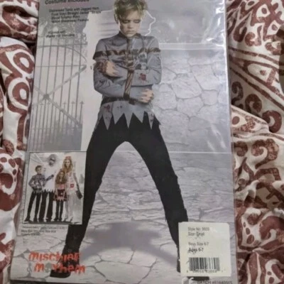 Gone Mental Insane Asylum Patient Boys Size Small Halloween Costume Cosplay - Image 1 of 4