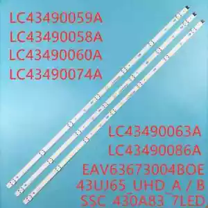 UK NEU LG LED FULL KIT 43UJ630V 43UJ634V 43UJ635V 43UJ651V 43UJ670V 43UJ701V - Bild 1 von 3