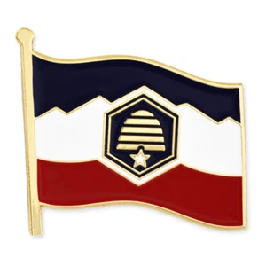 PinMart's Utah State Flag Pin UT Enamel Lapel Pin - Picture 1 of 3