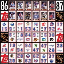 1986 Topps Hockey NHL Insert Sticker Set of 40 All Stars and Logos 86-87 Gretzky