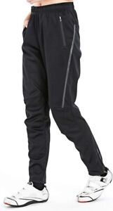 Catena S Fleece Lined Black Windproof Running Cycling Pants YM1-63