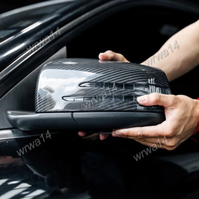 Cubiertas de espejos laterales de fibra de carbono para Mercedes Clase E W212 AMG sedán/carro 10-16 Foto 1 de 4