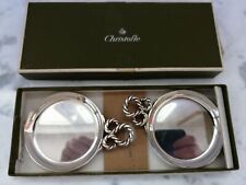 ASH TRAYS  CHRISTOFLE DISH PLATE Silver plated + BOX FRANCE