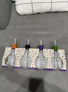 Light bulb glass cups Harvest Paradise Halloween Straw 4pk - Picture 1 of 1