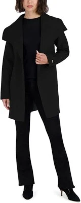Nuevo con etiquetas Abrigo de gabardina Marla para mujer Tahari negro talla S $400 7D071 Foto 1 de 4