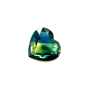 GIA CERTIFIED 1.53ct Bi Colour Australian UNTREATED Sapphire Yellow Blue Heart - Picture 1 of 7