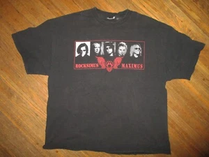 MAGLIA CONCERTO AEROSMITH ROCKSIMUS MAXIMUS vintage anni 00 Y2K Tour Cities 2 lati XL - Foto 1 di 4