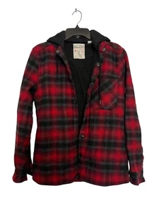 Giacca con cappuccio Sunrise Kingdom Premium vintage rossa e nera a quadri S - Foto 1 di 6