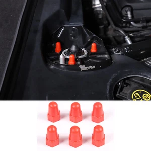 For Corvette C8 Z06 2020-24 Red Rear Shock Tower Screw Nut Caps Protective Cover - Picture 1 of 12