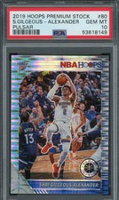 Shai Silgeous Alexander 2019 Hoops Premium Stock Pulsar Card #80 PSA 10