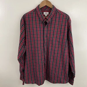 CUTTER & BUCK Shirt Mens 2XL XXL (Smaller) Red Plaid Long Sleeve Button Down - Picture 1 of 16