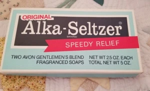 VINTAGE AVON Gentleman's Blend Soaps Shaped as two Alka-Seltzer tablets FREE SHP - Picture 1 of 4
