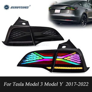 HCmotion For Tesla Model 3 Model Y 2017-2021 LED RGB Tail Lights DRL Animation - Picture 1 of 11