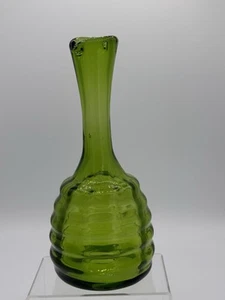BLENKO Glass Beehive Vase #64E Joel Myers Design in Olive - Picture 1 of 8