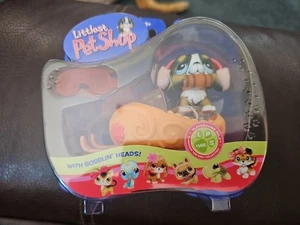 Littlest Pet Shop St Bernard Dog Racin' Snowmobile #145 SUPER RARE! Retired NEW - Picture 1 of 2