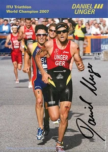 Daniel Unger Autogrammkarte - Triathlon Weltmeister 2007 - ITU Champion - Bild 1 von 2