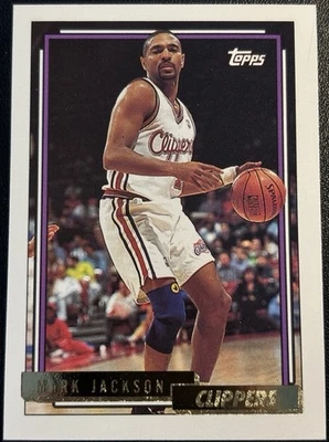 1992-93 Topps GOLD Mark Jackson #325 Los Angeles Clippers Card! - Image 1 of 2
